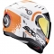 Moto přilba EXO-520 EVO AIR TITAN bílo/oranžová