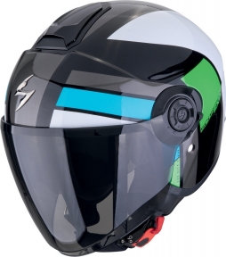 Moto přilba SCORPION EXO-CITY II BLUR černo/bílo/zelená